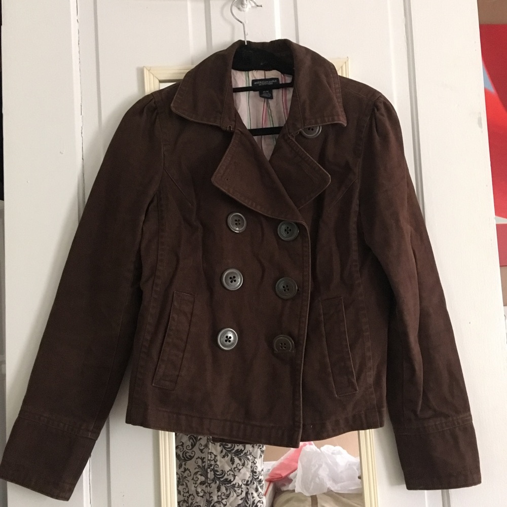 AE Brown Peacoat